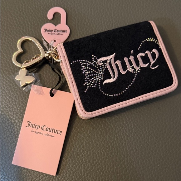 Juicy Couture Accessories - Juicy Couture Black and Pink Key Holder